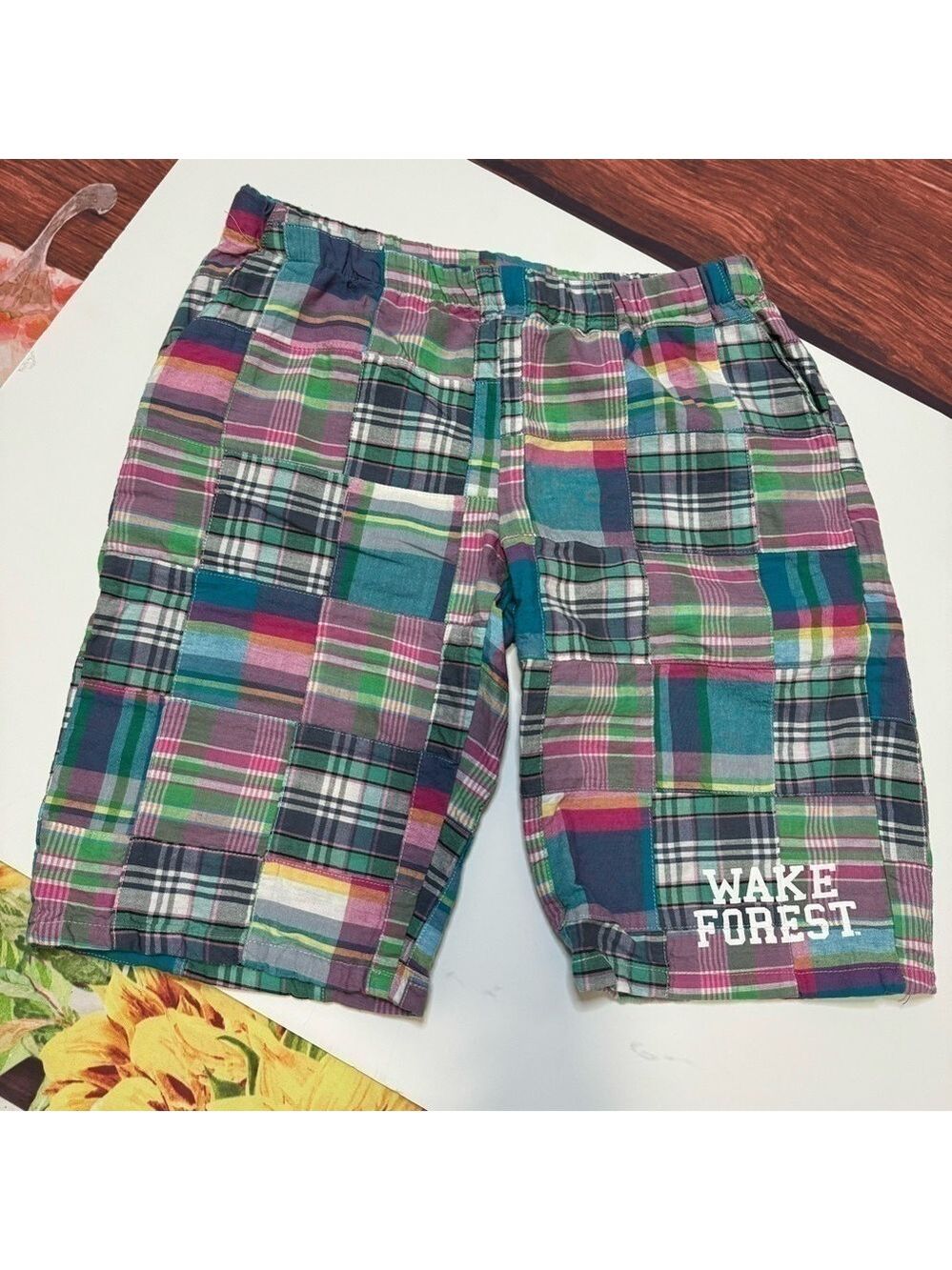 U-TRAU Wake Forest Plaid Shorts Small